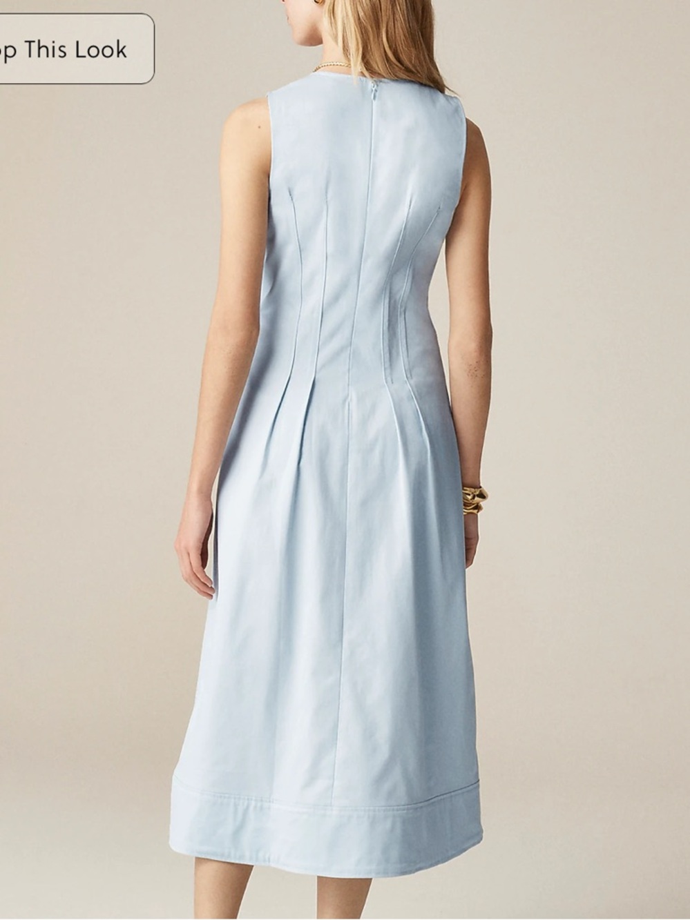 J.Crew Pintuck Midi Dress Sleeveless in Edgewater Size 2 - Picture 2 of 8